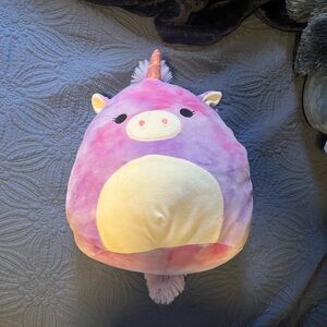 Plush Unicorn Bird Toy - Pink and Cream